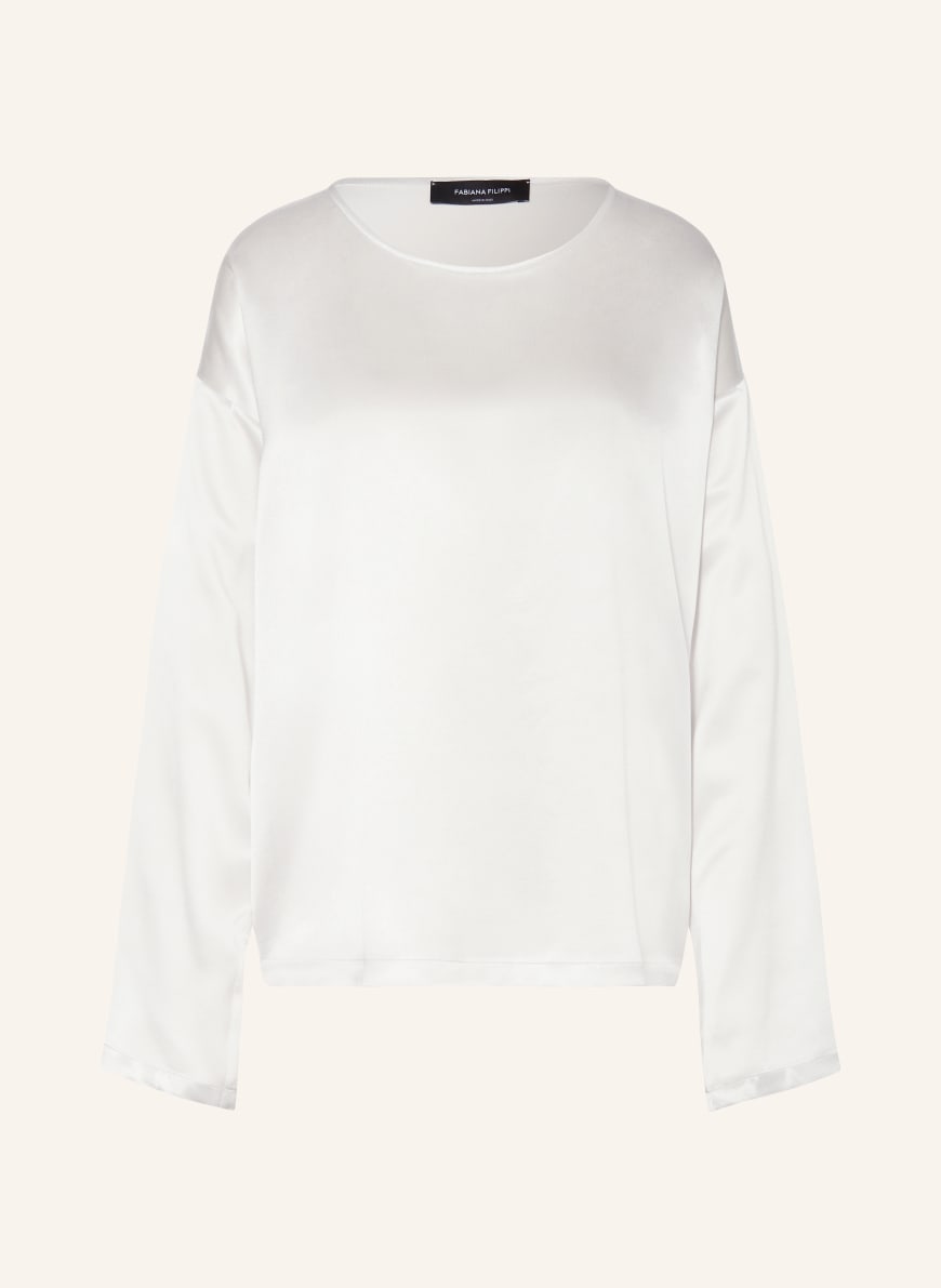 Tシャツ・カットソー FABIANA FILIPPI Women Tunic Tops JED265F278L227 0142 WHITE FABIANA FILIPPI Shirt blouse in silk in silver
