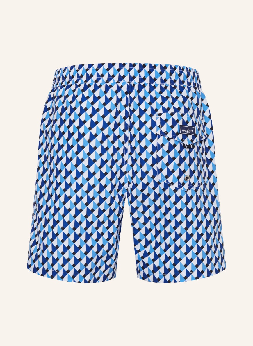 HACKETT LONDON Swim shorts in blue white