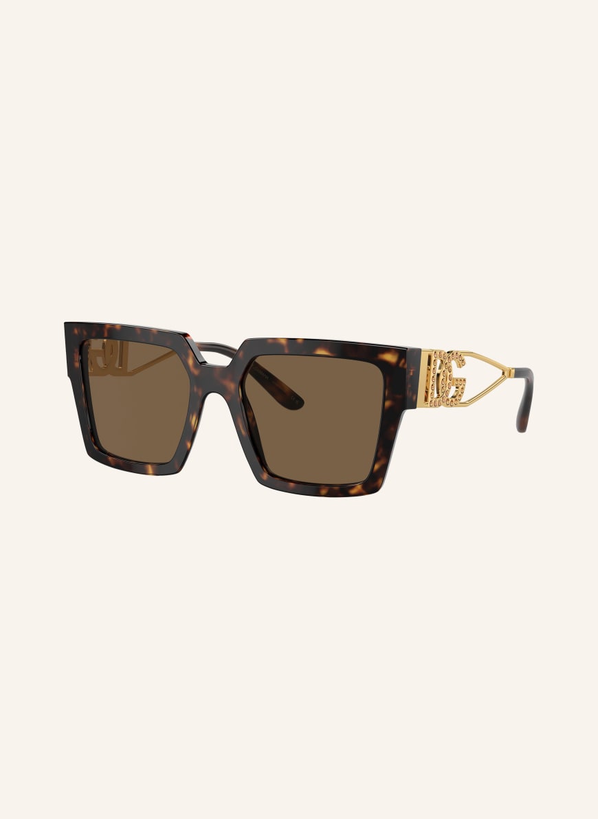 DOLCE & GABBANA Sonnenbrille DG4446B mit Schmucksteinen: 502/73 - HAVANA/ GRAU