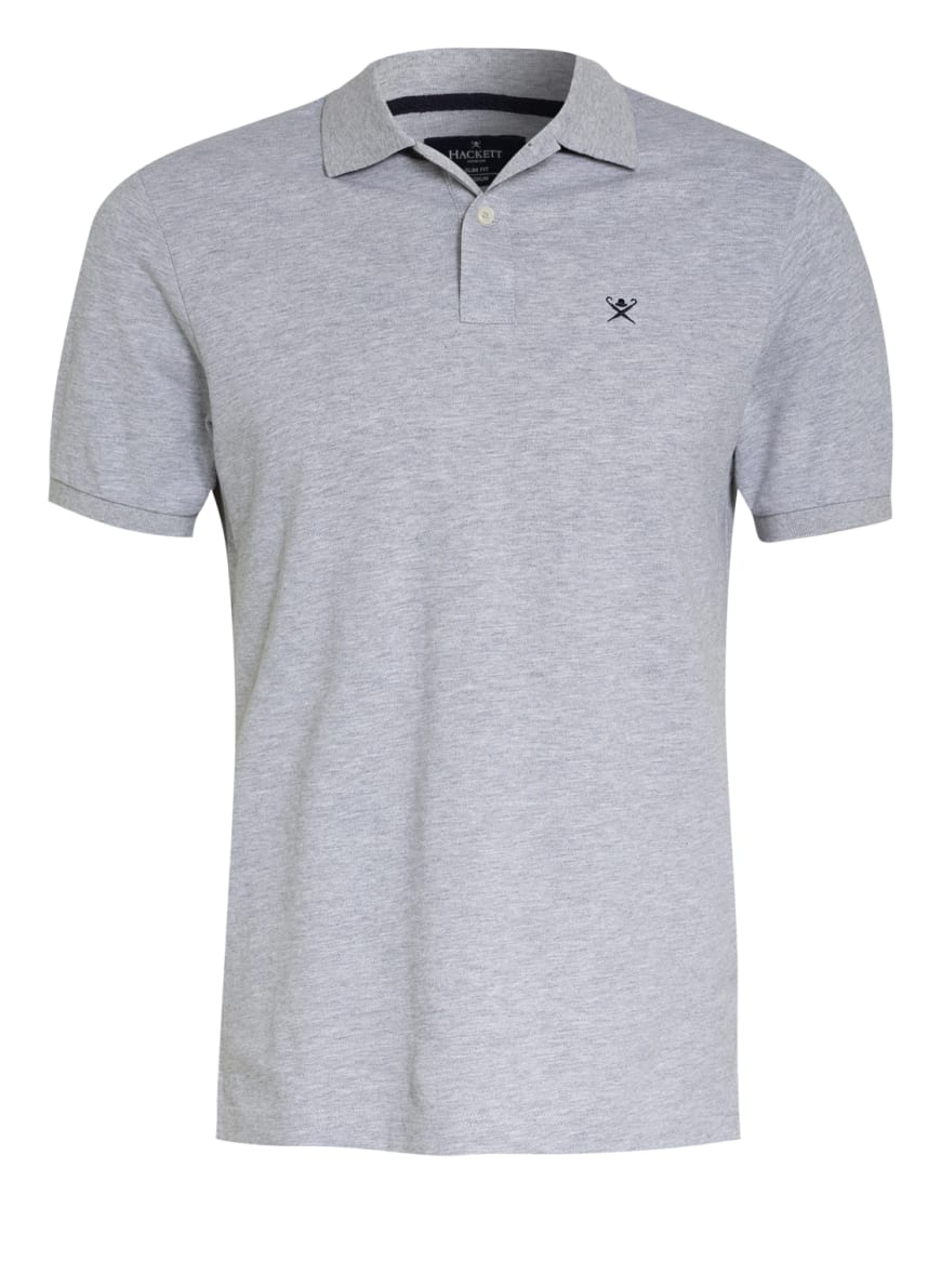 HACKETT LONDON Poloshirt SLIM FIT LOGO: HELLGRAU