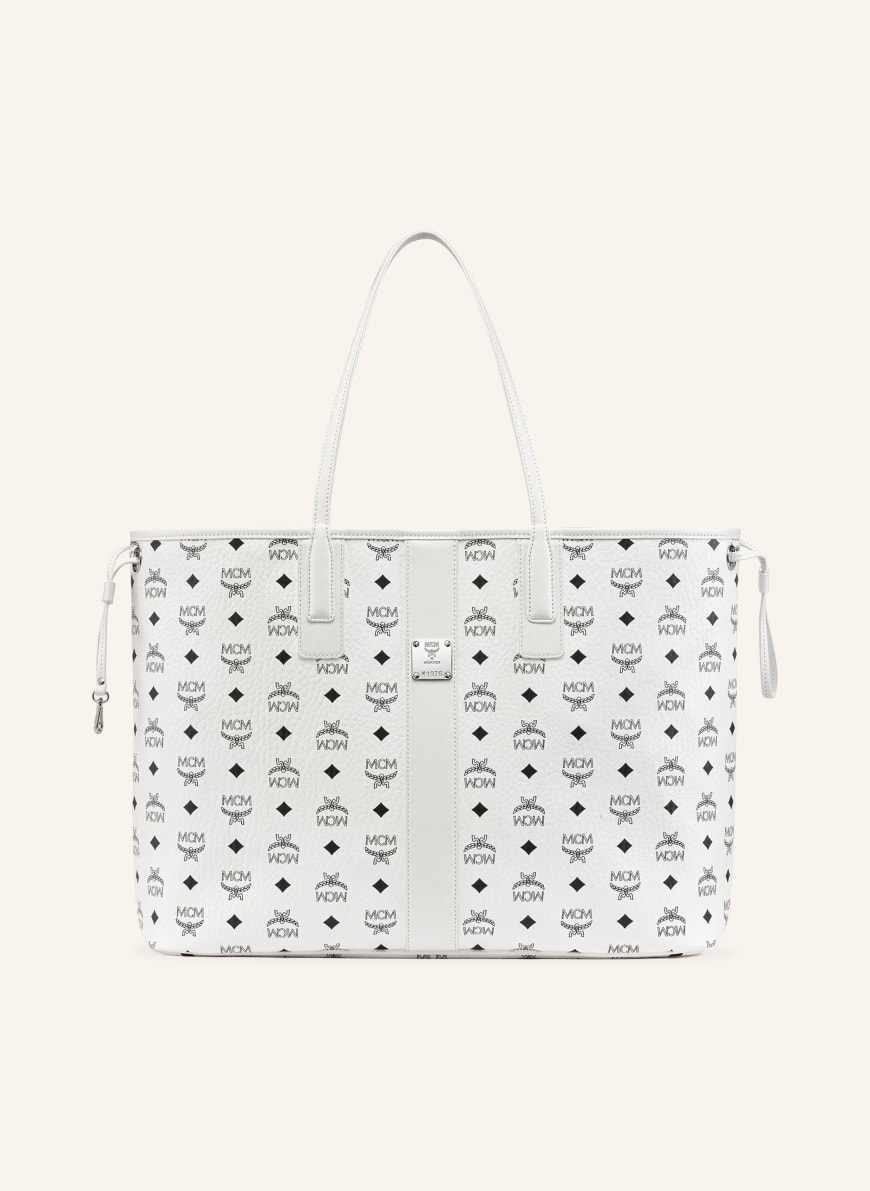 MCM Shopper LIZ VISETOS MEDIUM reversible in white black