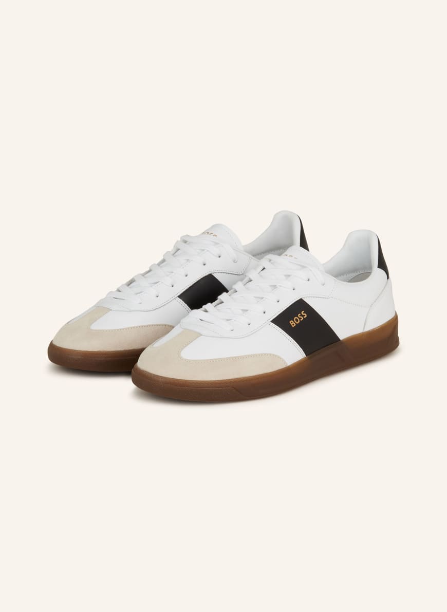 Hugo boss mens trainers clearance white
