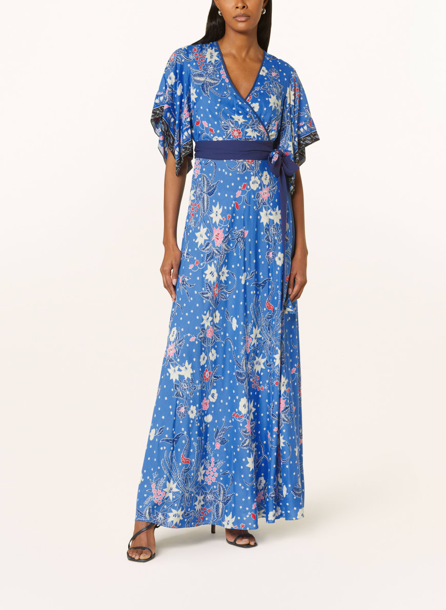 Diane von furstenberg blue wrap dress sale