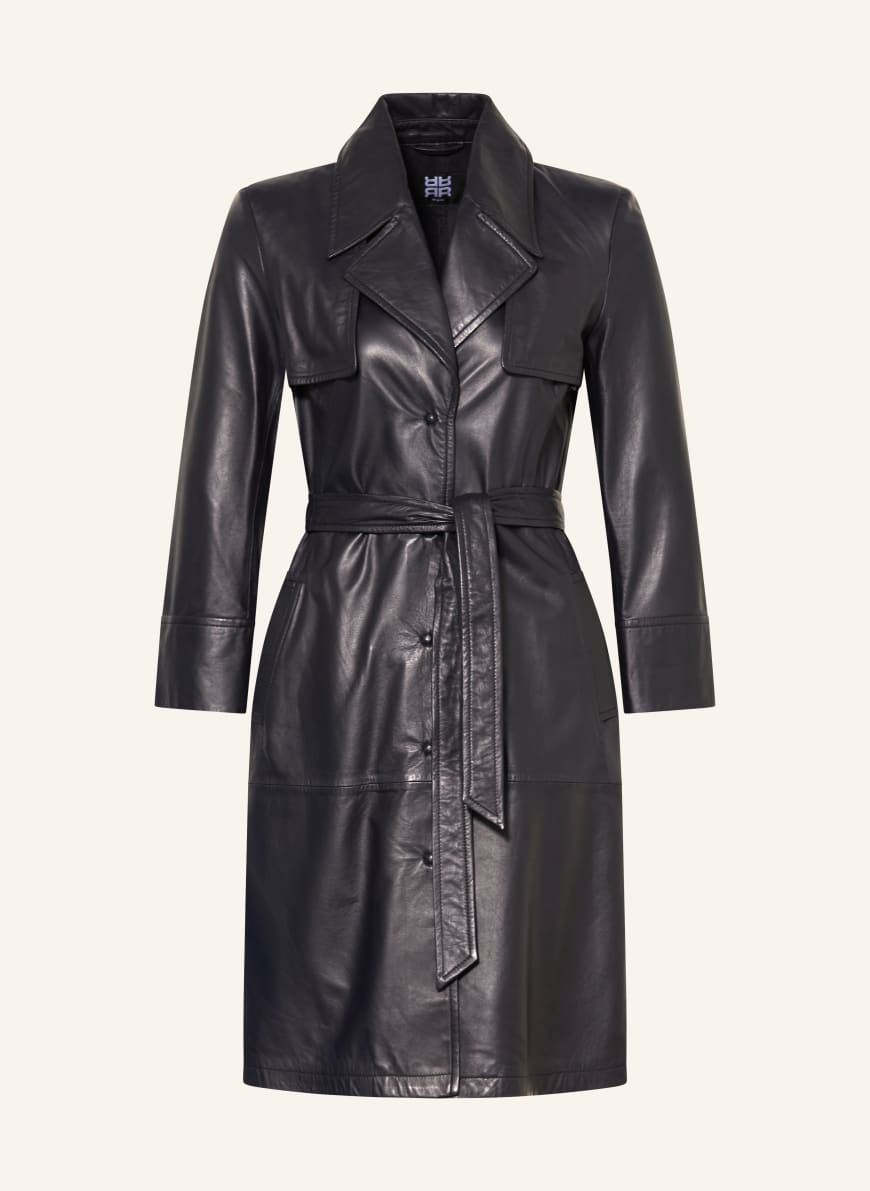 Leather jacket hot sale trench coat