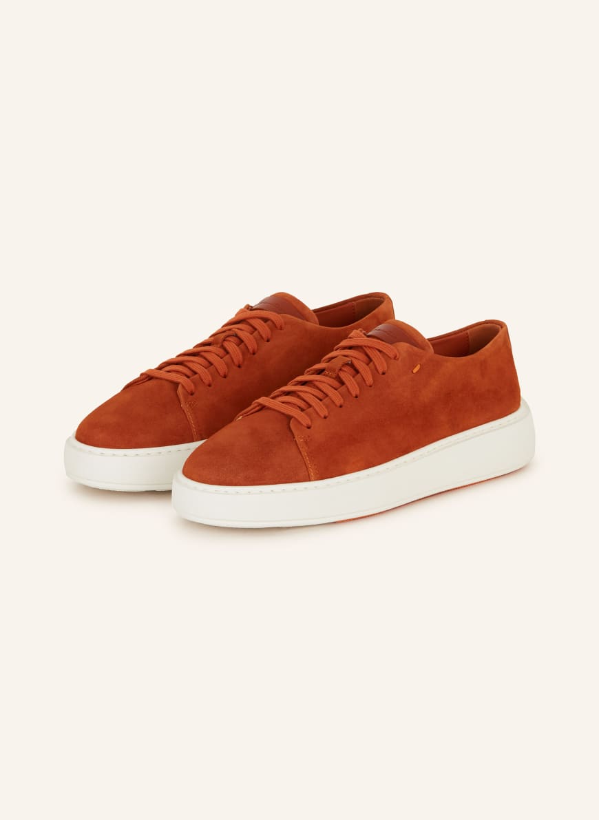 スニーカー Santoni FUZZ SNEAKERS Santoni Fuzz Sneaker Beige Leather