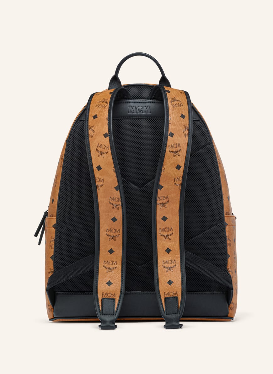 MCM Backpack STARK MEDIUM in cognac black