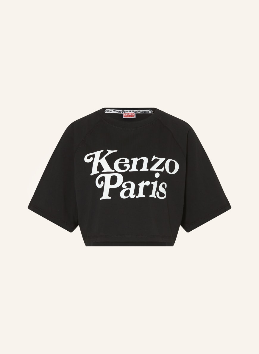KENZO Cropped shirt in black white