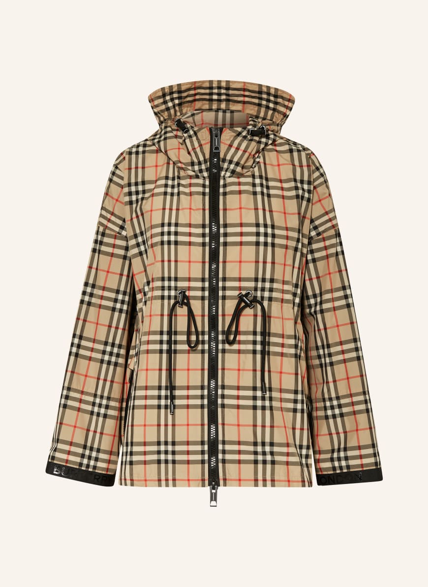 BURBERRY Jacket BACTON in light brown black red