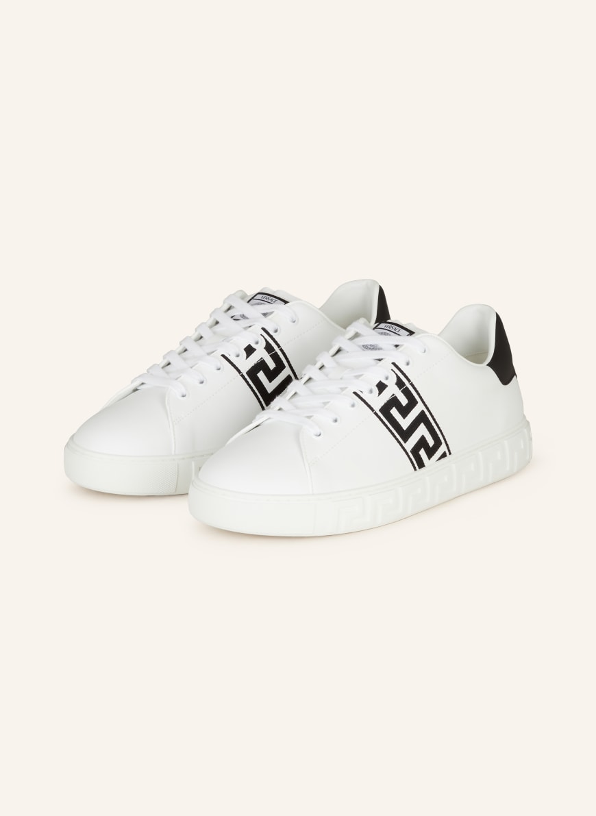 VERSACE Sneakers GRECA in white/ black