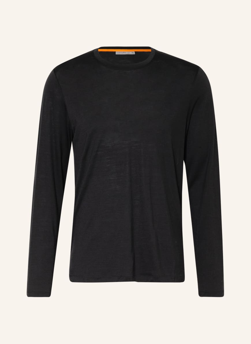 icebreaker Long sleeve shirt SPHERE II with merino wool, Color: BLACK(Image 1)