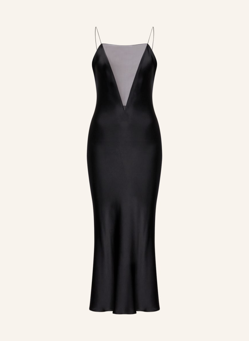 ワンピース Stella McCartney Black satin long dress (6A05493FU302 1000) STELLA McCARTNEY Satin dress in 1000 black