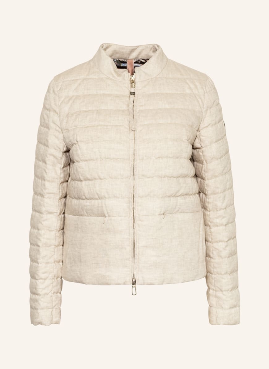 DUNO Lightweight down jacket SAHARA made of linen, Color: BEIGE(Image 1)