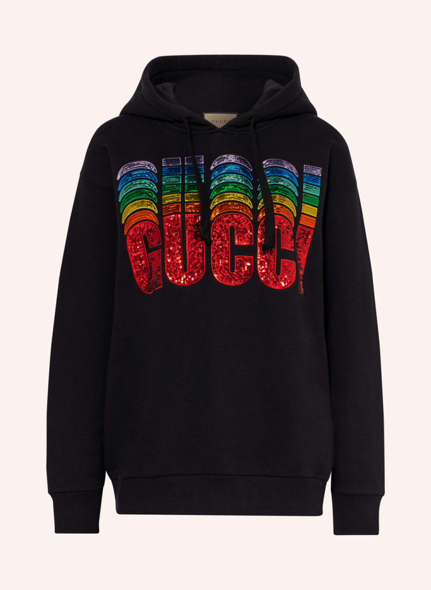 GUCCI Hoodie with sequins in 1043 black/mix | Breuninger