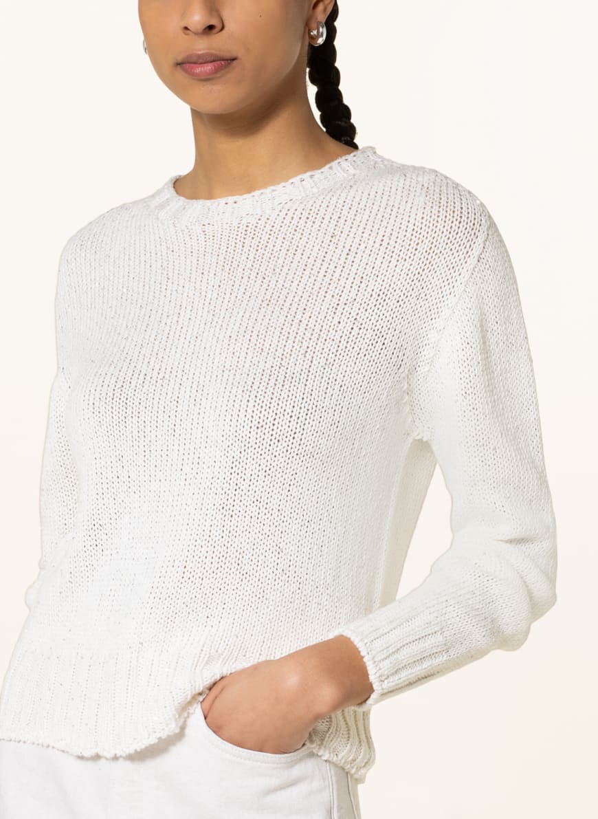 richu0026royal Sweater with sequins in white | Breuninger