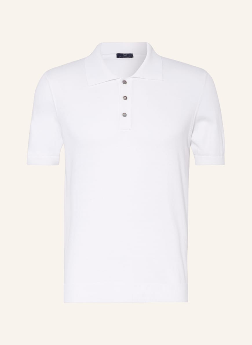 EDUARD DRESSLER Knitted polo shirt, Color: WHITE(Image 1)