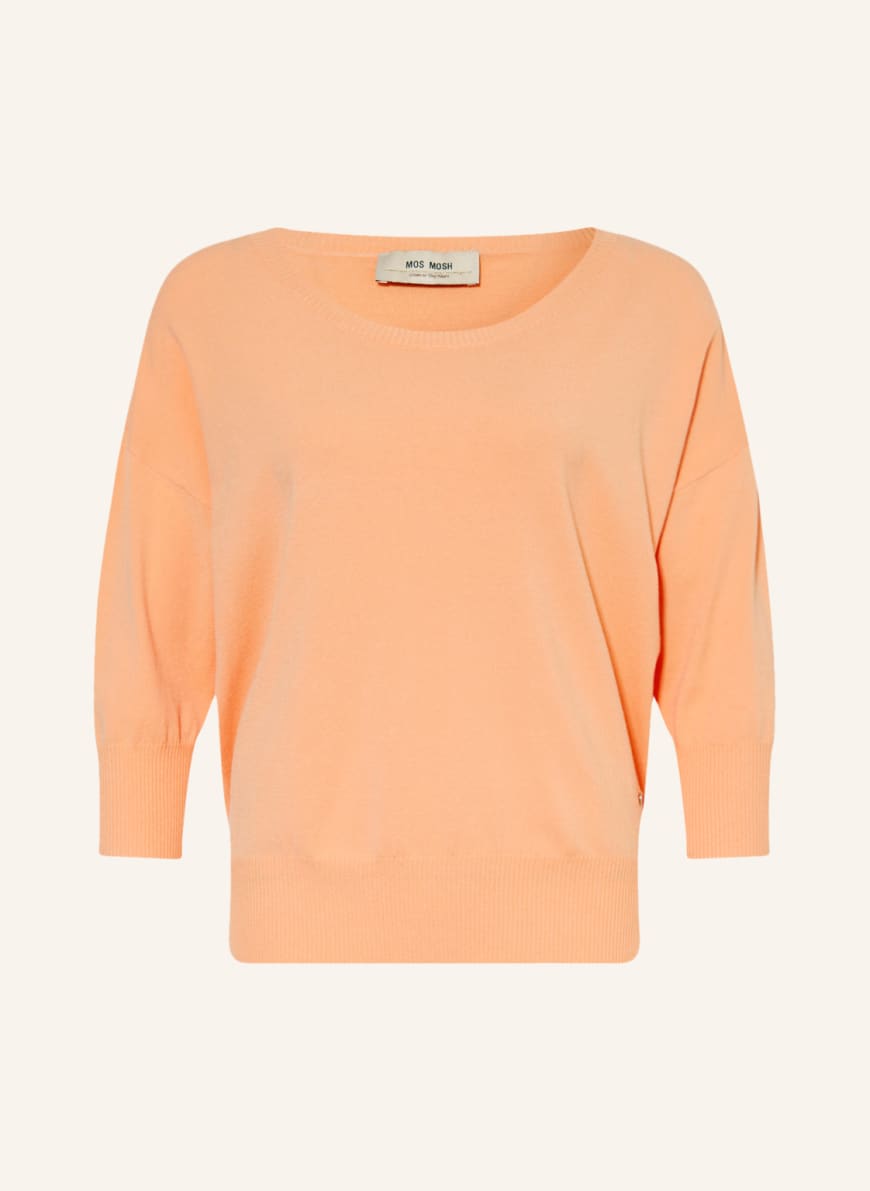 MOS MOSH Oversized sweater PITCH with 3/4 sleeve, Color: LIGHT ORANGE(Image 1)