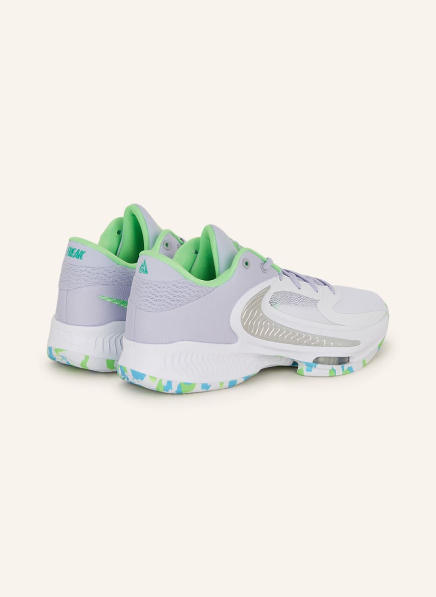 Nike Basketball shoes ZOOM FREAK 4 in white/ neon green | Breuninger