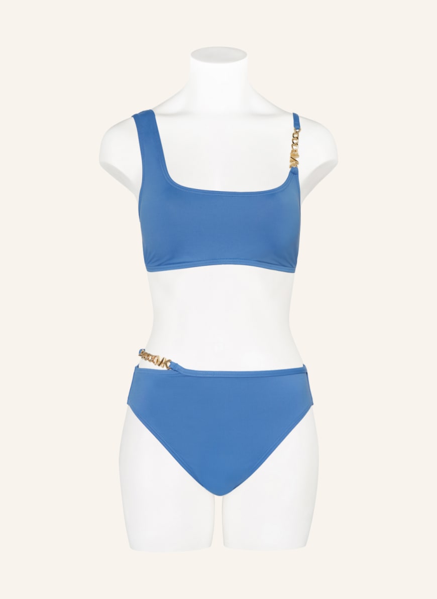 MICHAEL KORS High-waist bikini bottoms SOLIDS LOGO CHAIN in blue |  Breuninger