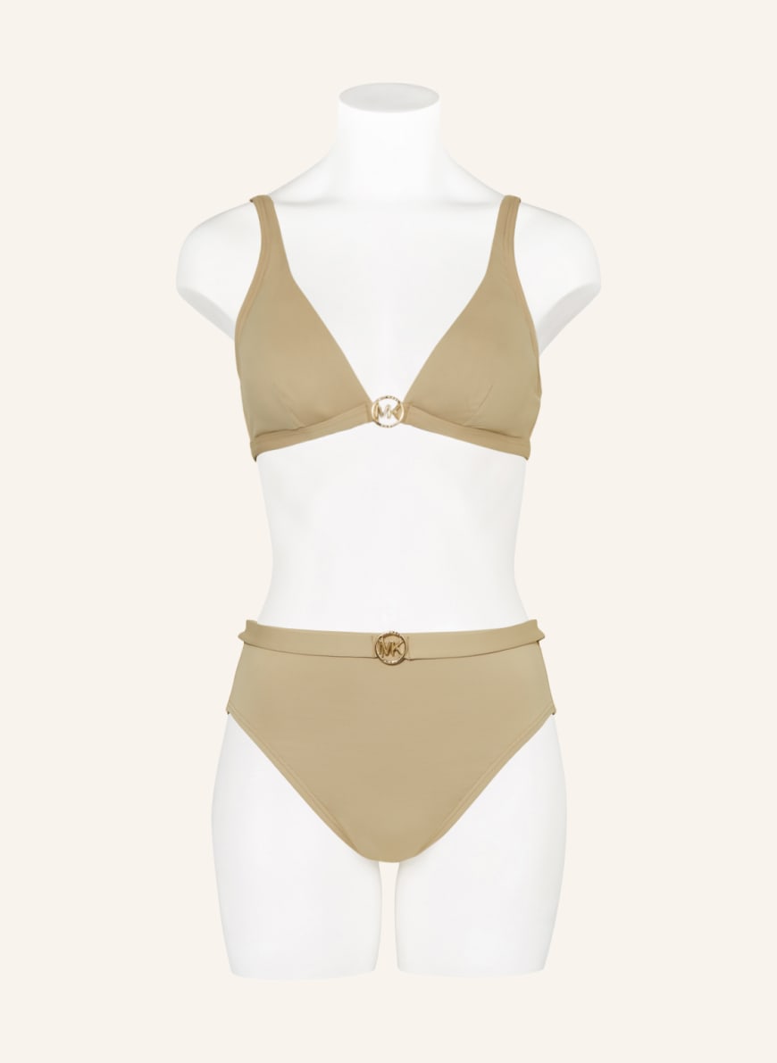 MICHAEL KORS High-waist bikini bottoms ICONIC SOLIDS in beige | Breuninger