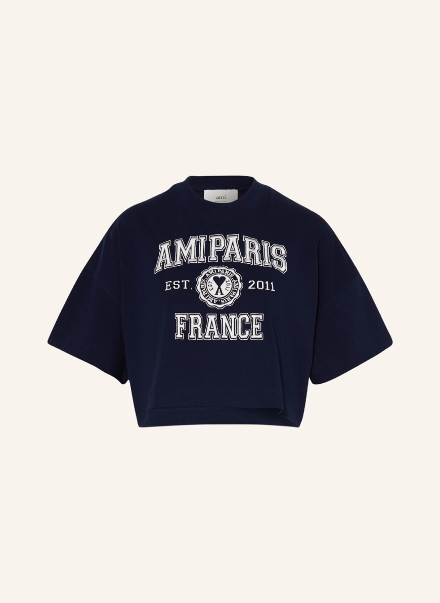 AMI PARIS Cropped shirt in dark blue | Breuninger