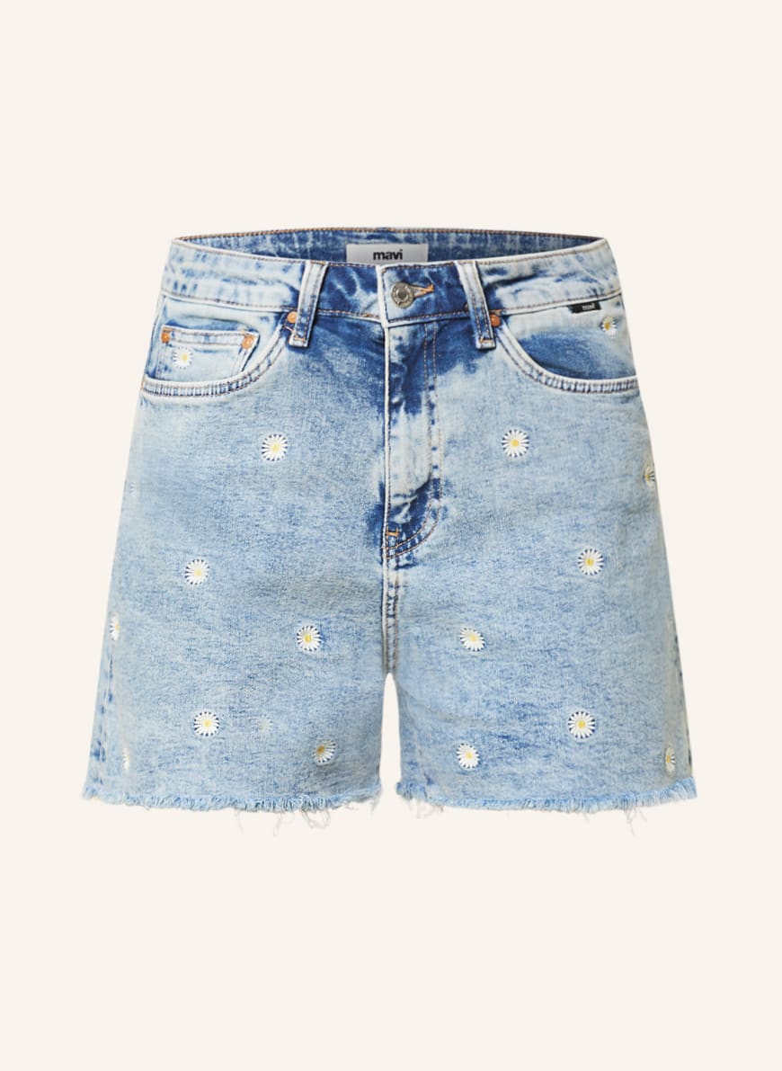 mavi Denim shorts MILLIE with embroidery in 83448 lt daisy denim