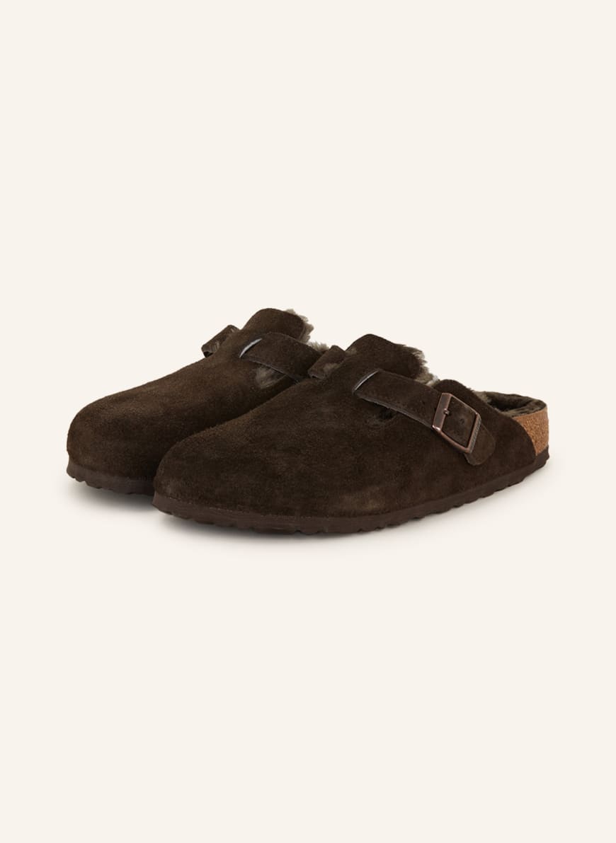 BIRKENSTOCK Slides BOSTON in dark brown