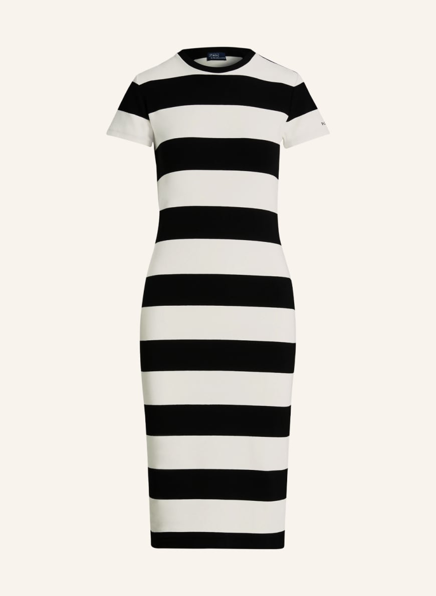 POLO RALPH LAUREN Sukienka z dżerseju kolor czarny/ biały | Breuninger