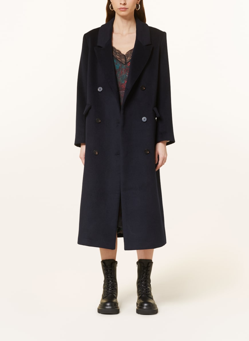 Scotch & soda bonded wool coat rib details amalfi blue hotsell