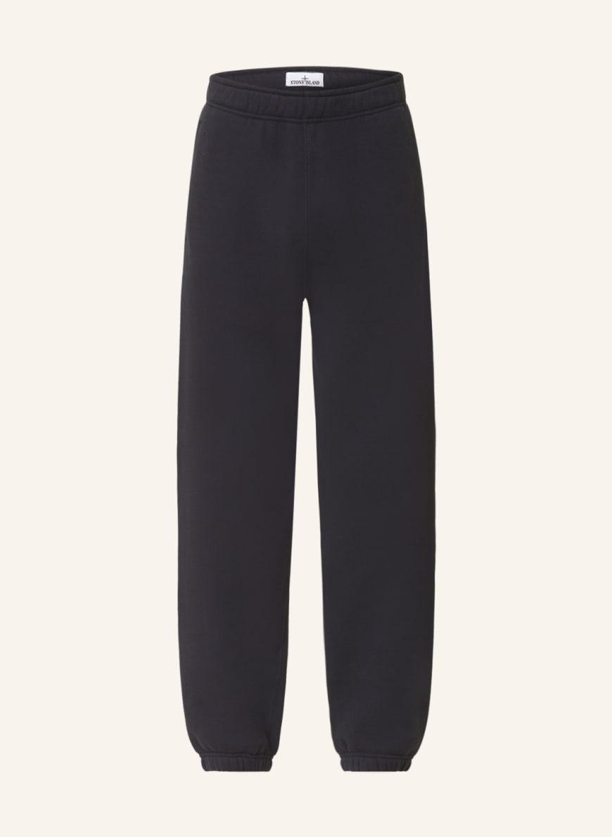 Stone island sales black jogging bottoms