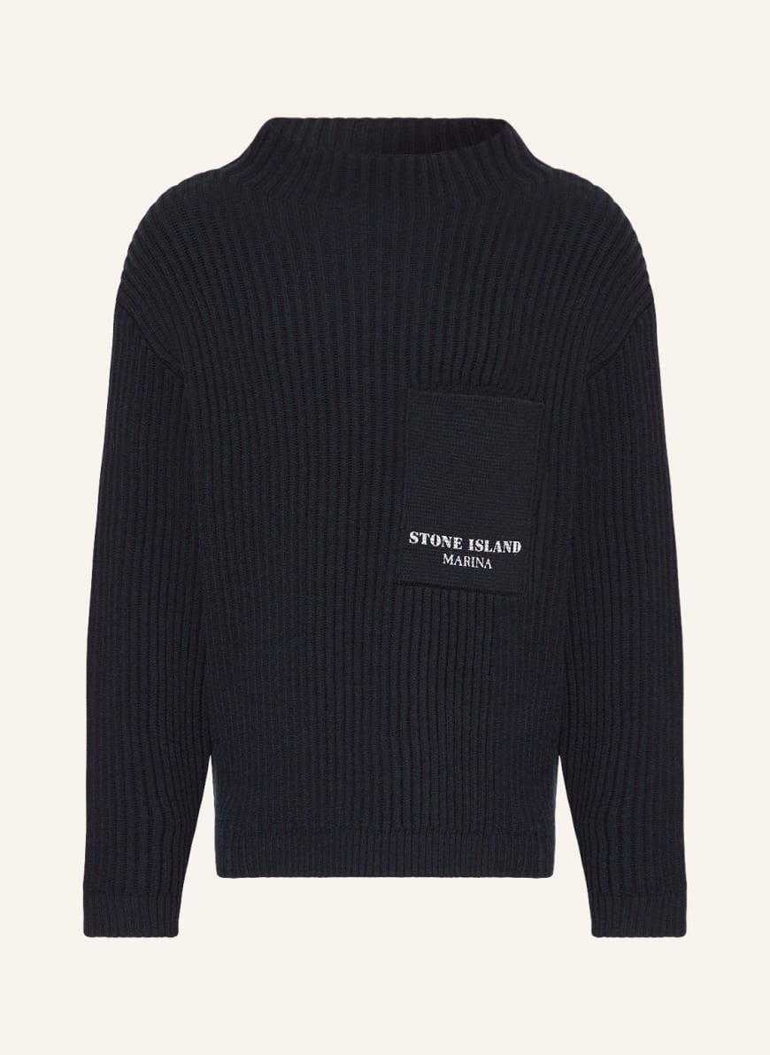 Dark blue stone island jumper shop