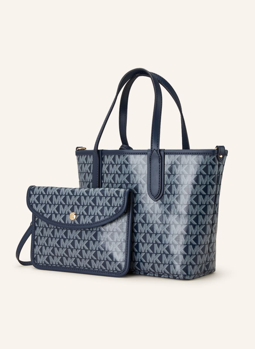 MICHAEL KORS Shopper ELIZA XS with pouch in dark blue/ white | Breuninger