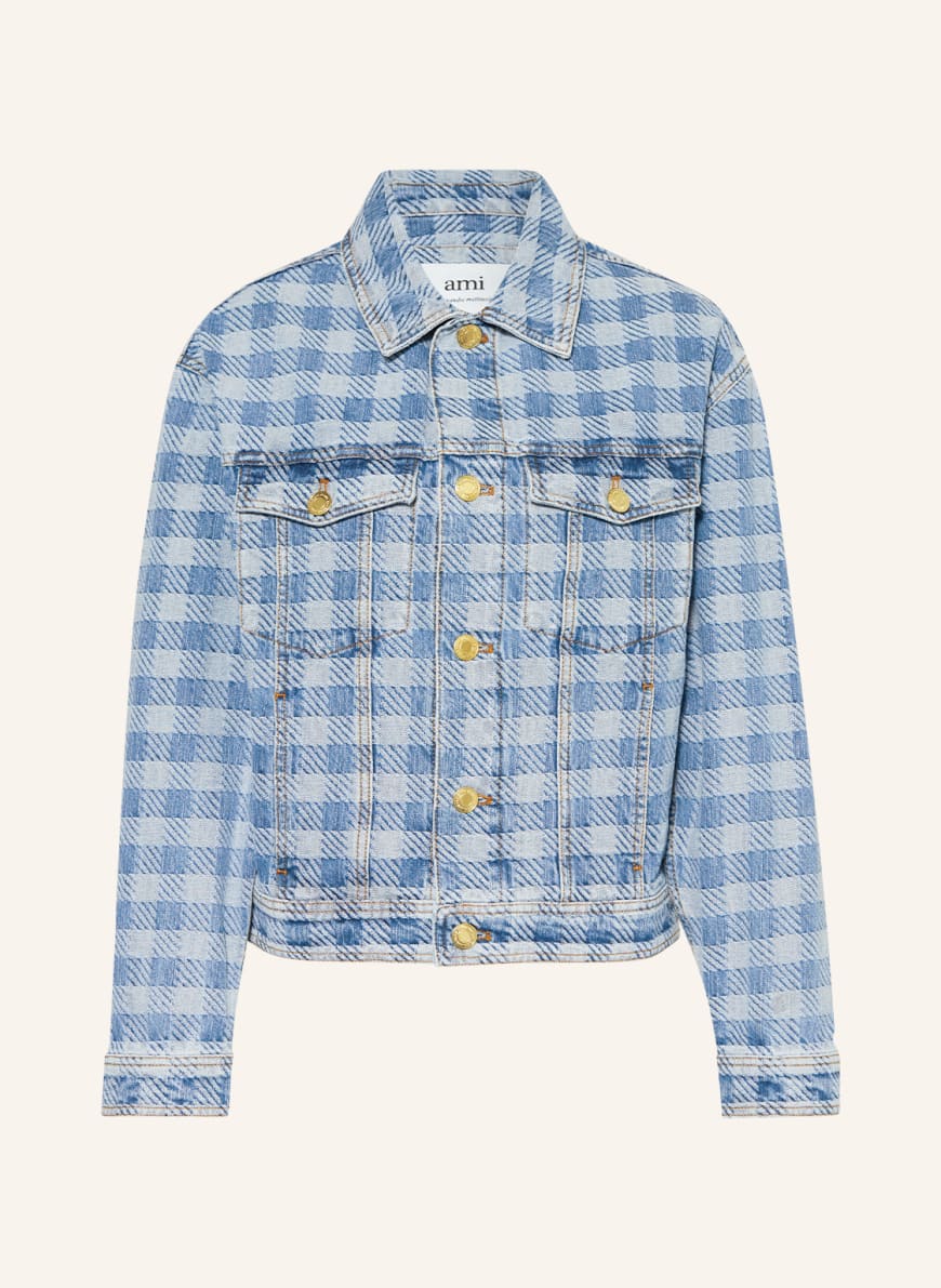 Checked clearance denim jacket
