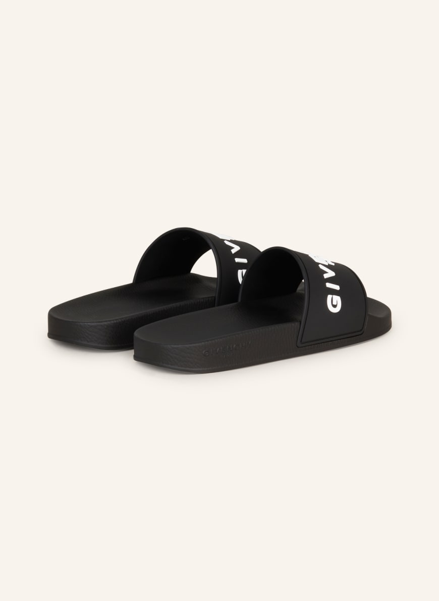 White and black givenchy slides top