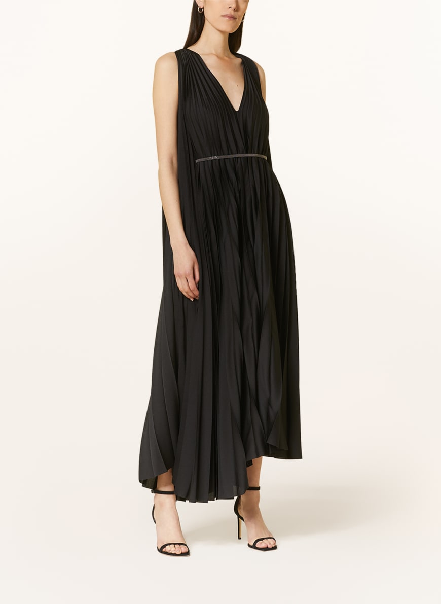 FABIANA FILIPPI Evening dress with pleats in black