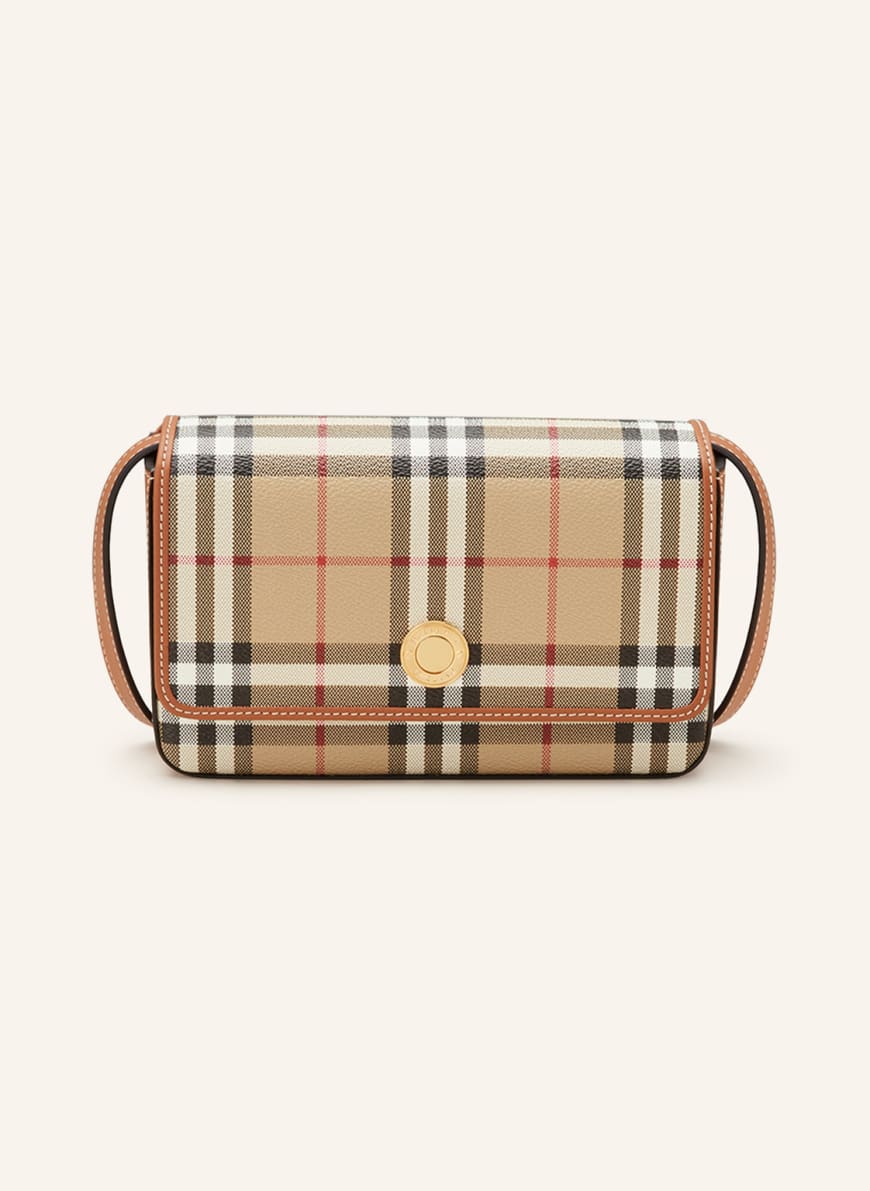バッグ・カバンその他 Burberry Crossbody bags Beige Auth BURBERRY Check Crossbody Waist Bag Beige Canvas Great