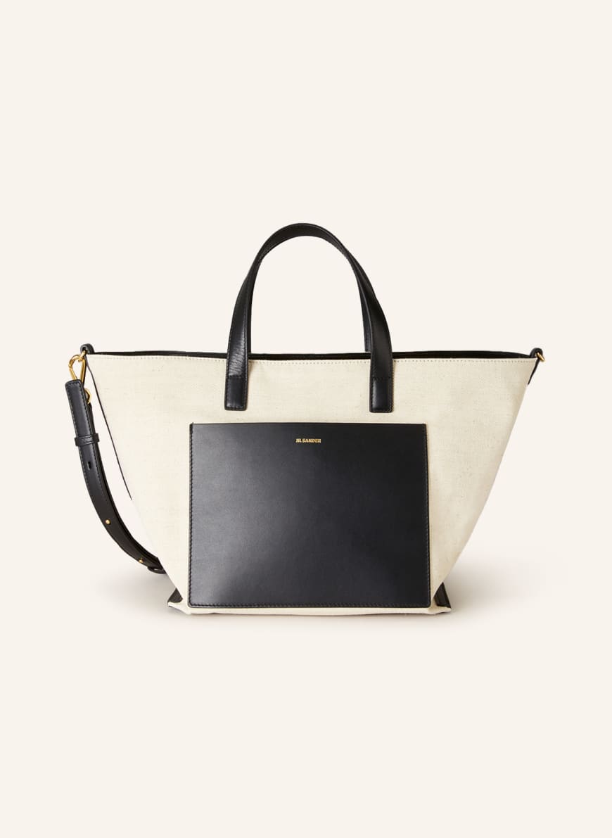 JIL SANDER Shopper in beige schwarz