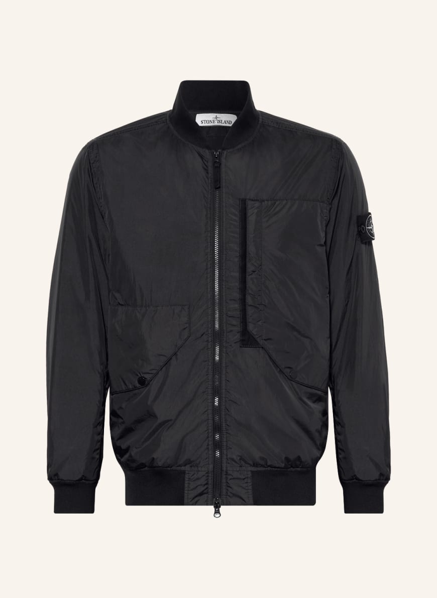 Stone island bomber jacket top black