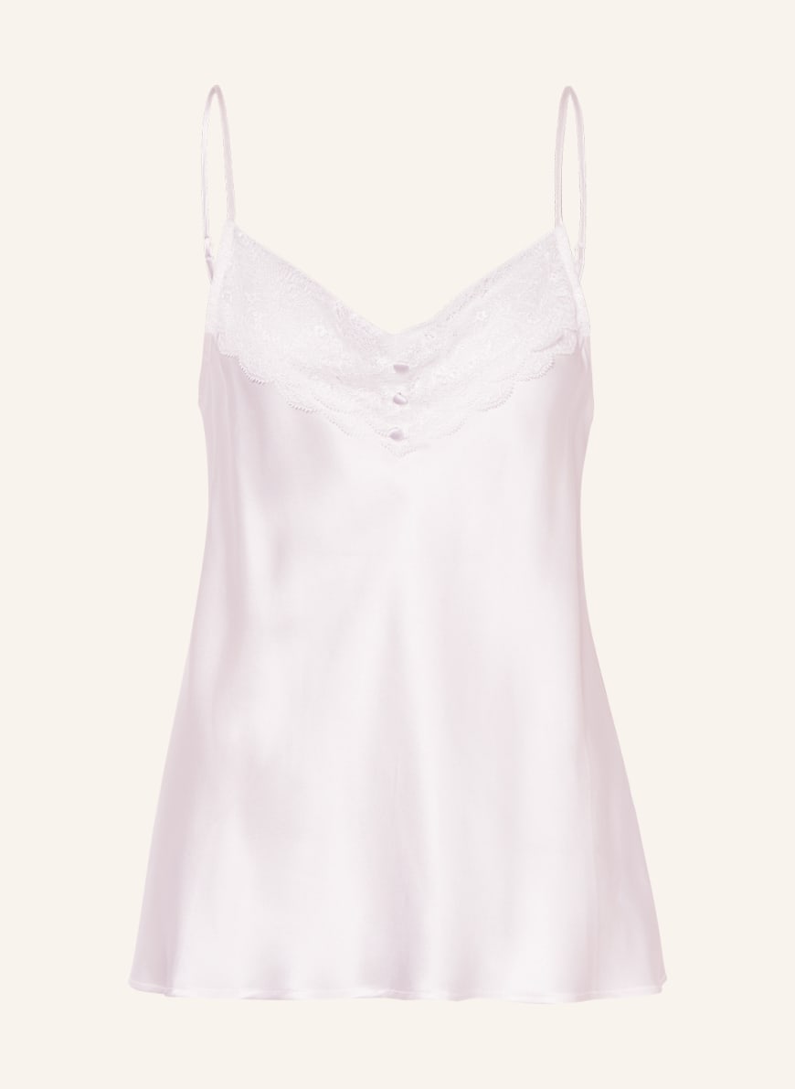 maje Seidentop mit Spitze: WEISS