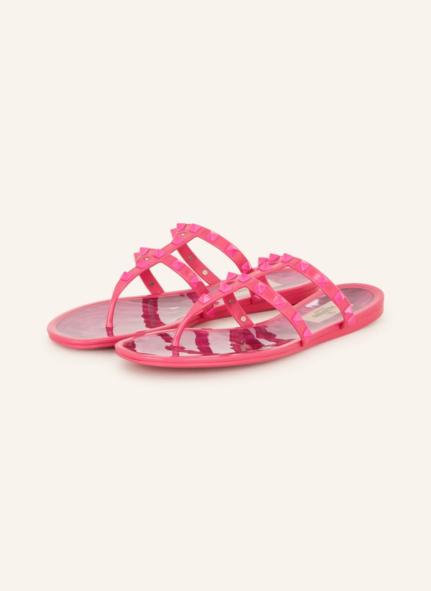 Valentino pink top flip flops
