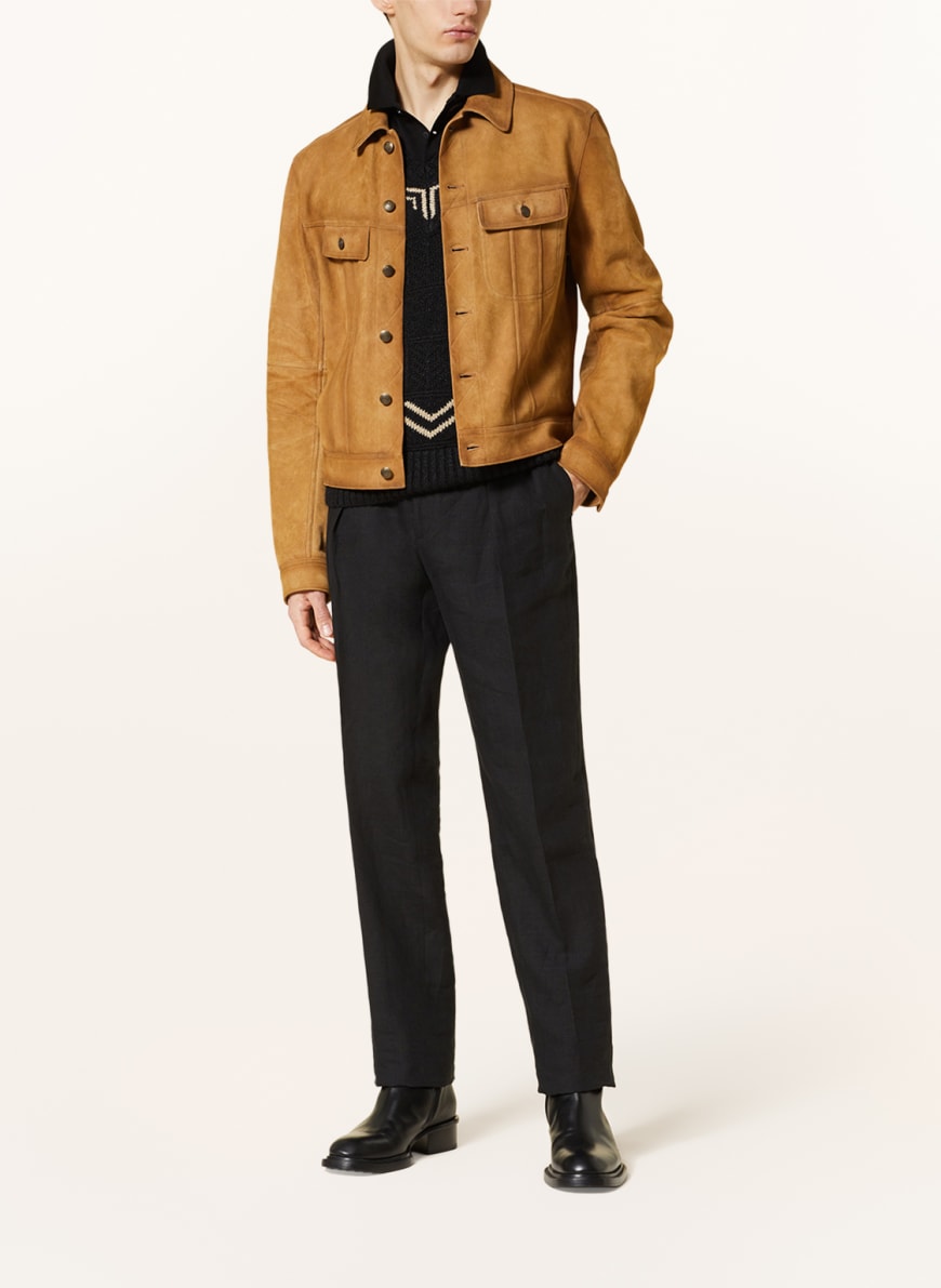 Ralph lauren purple store label leather jacket