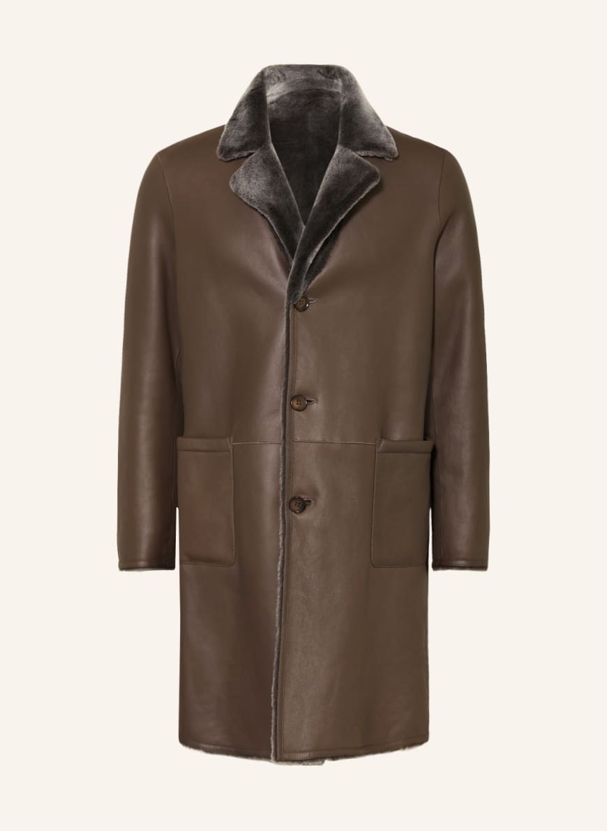 Leather overcoats best sale
