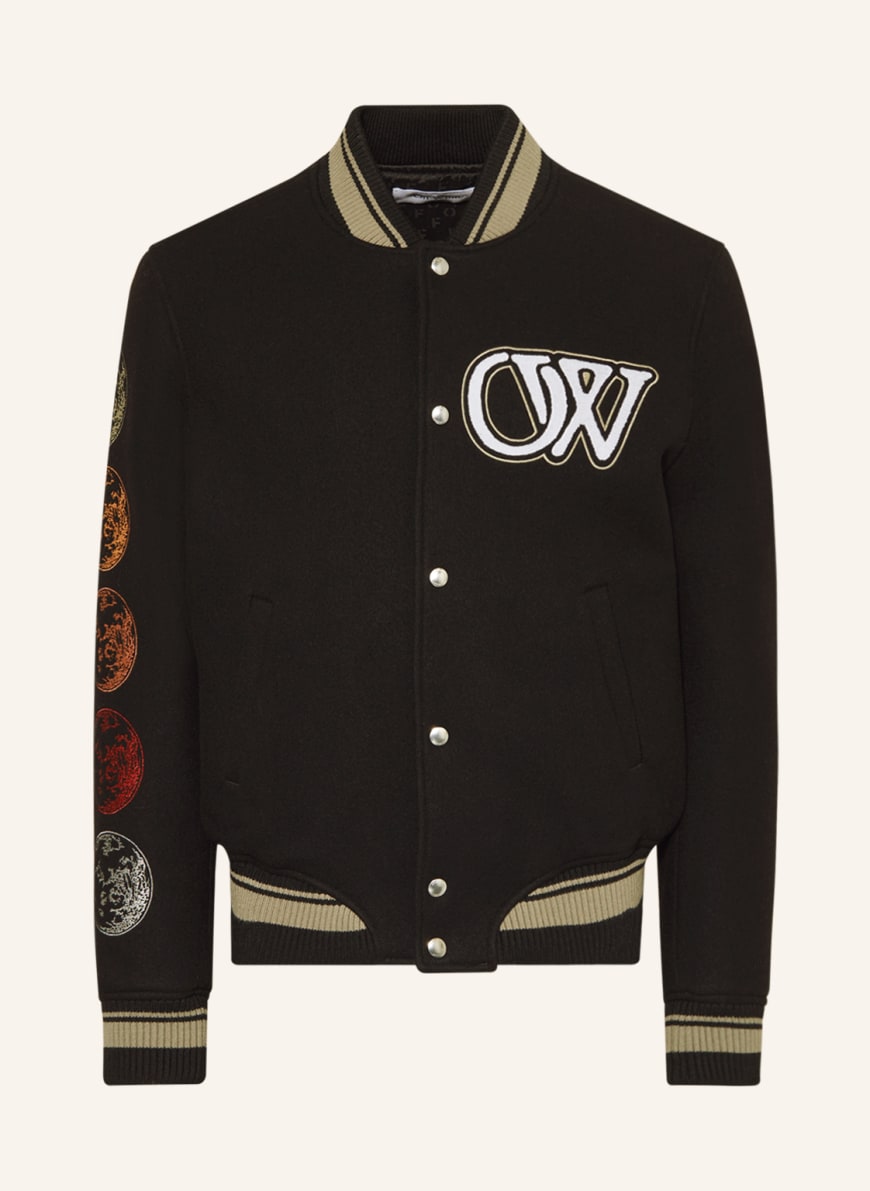 Off White Bomber jacket in black white