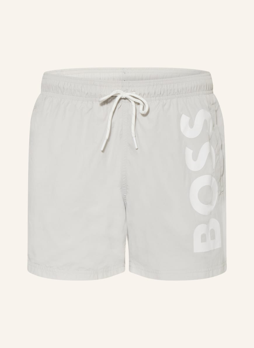 BOSS Swim shorts OCTOPUS in light gray white