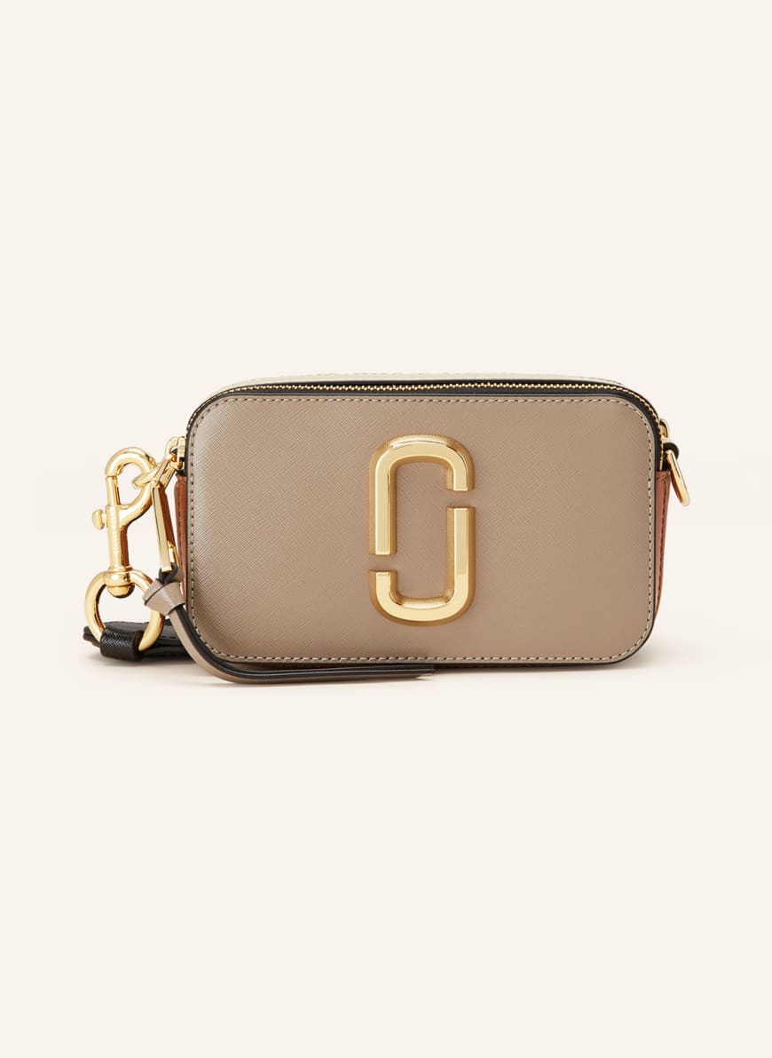 MARC JACOBS Saffiano-Umhängetasche SNAPSHOT: BEIGE/ BRAUN