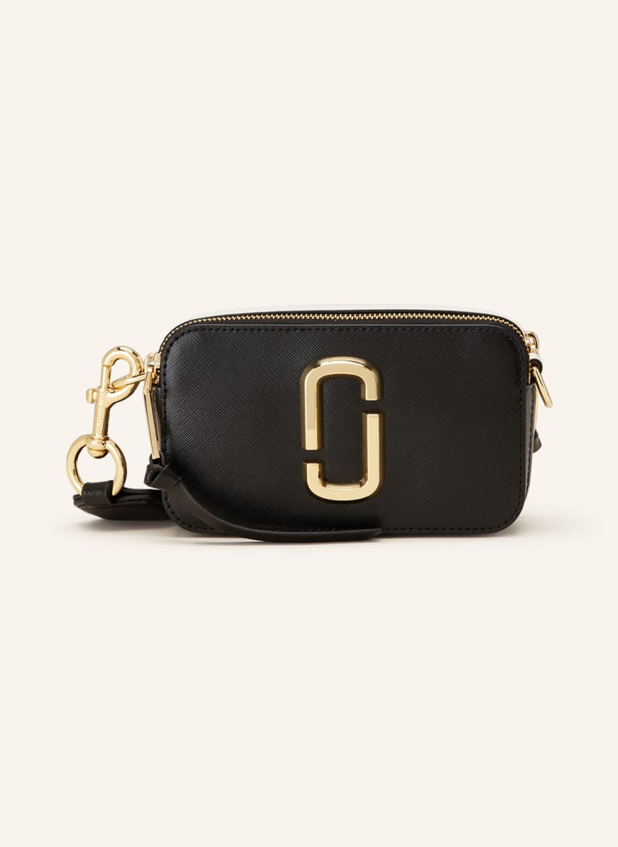 MARC JACOBS Saffiano-Umhängetasche SNAPSHOT: SCHWARZ