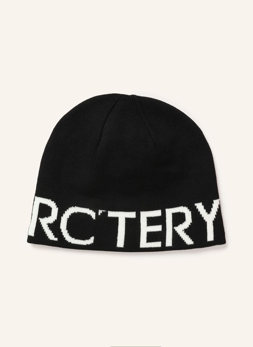 ARC'TERYX Hat WORD HEAD TOQUE in black / white