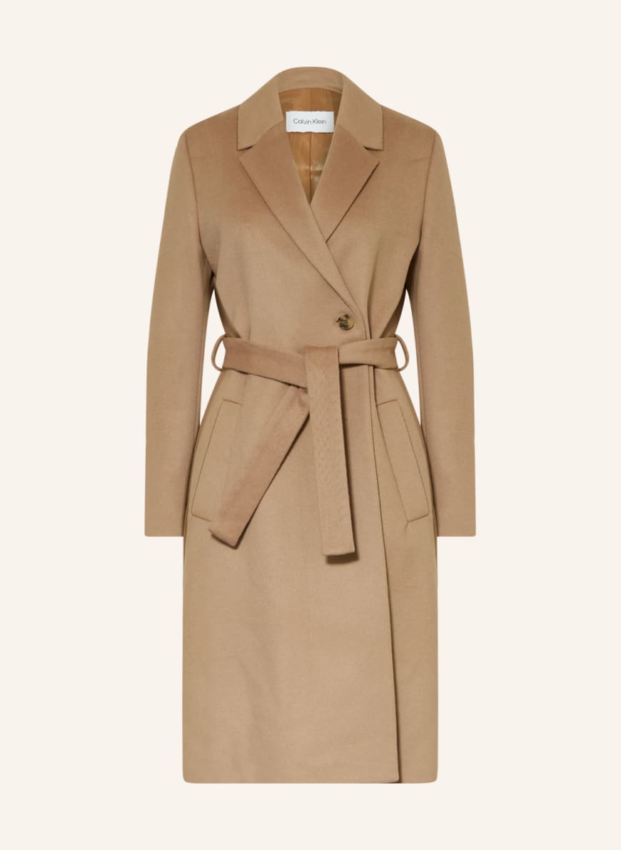 Camel coat 2025 calvin klein