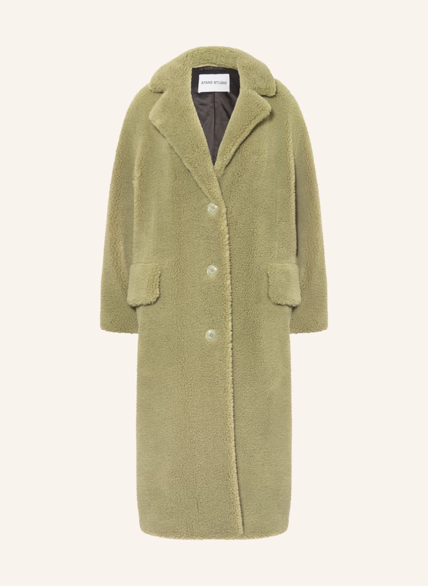 STAND STUDIO Teddy coat TAYLA in light green