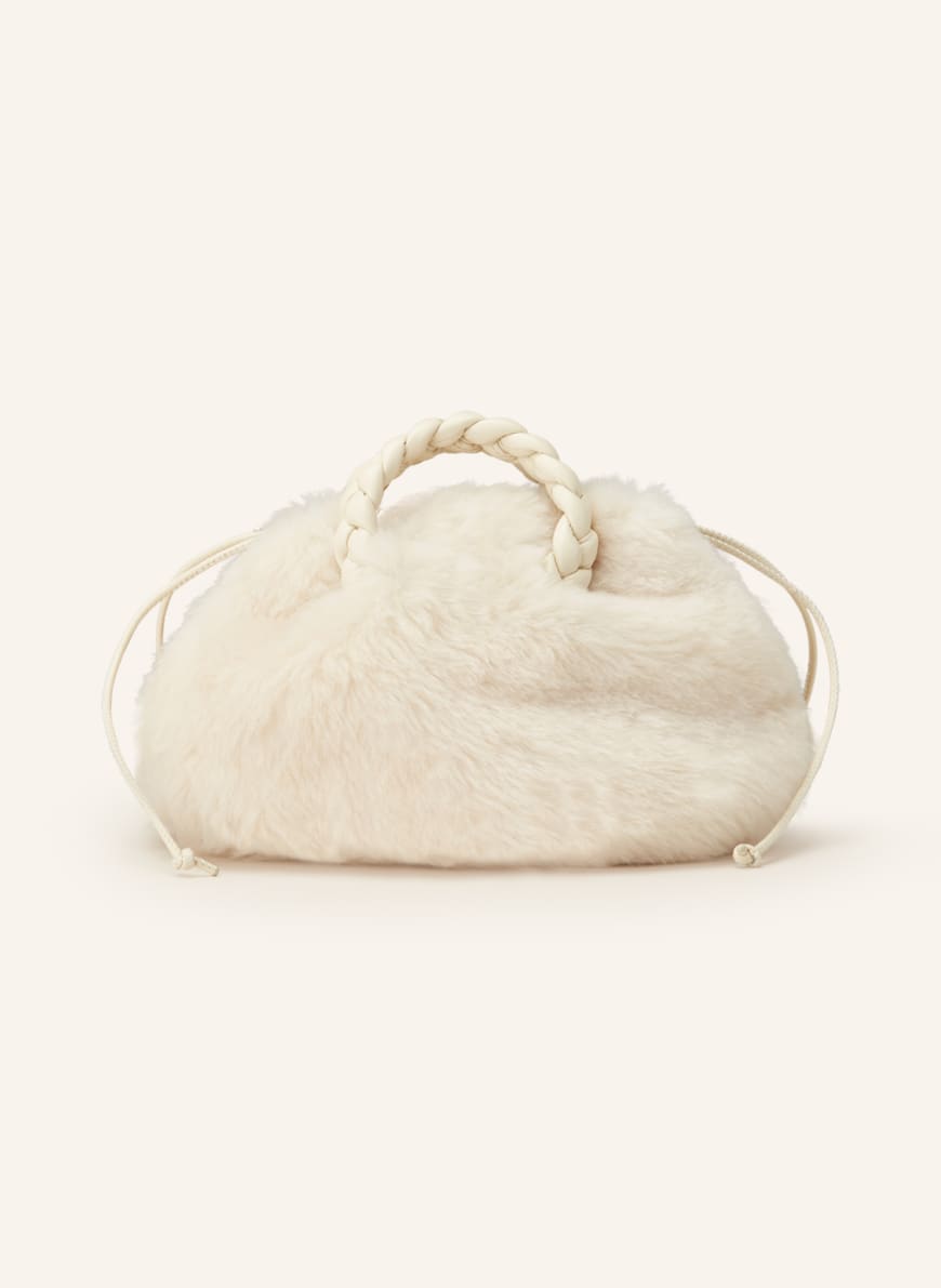 Hereu Bombon Shearling Top-Handle Bag, Camel, Women's, Handbags & Purses Top Handle Bags