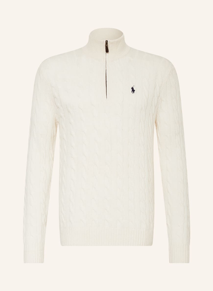 White polo half zip sweater online
